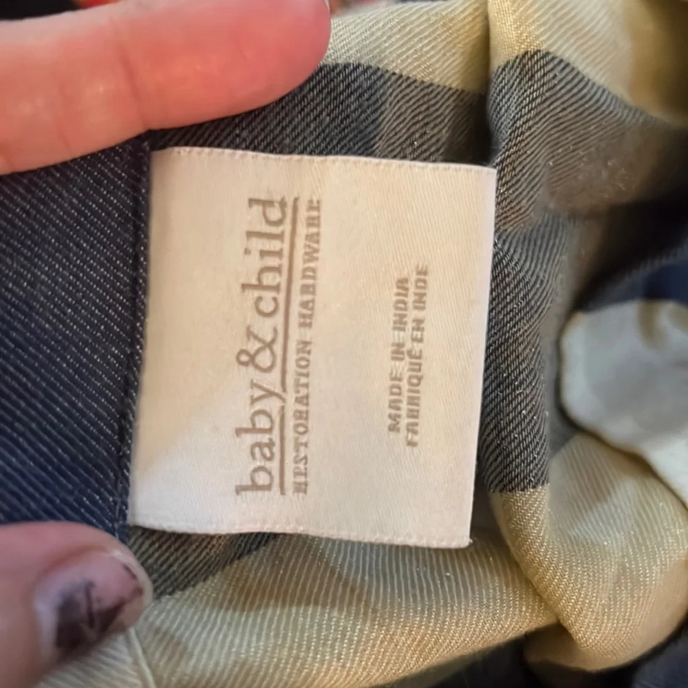 Restoration Hardware Striped Blue & Cream Pillow Sham